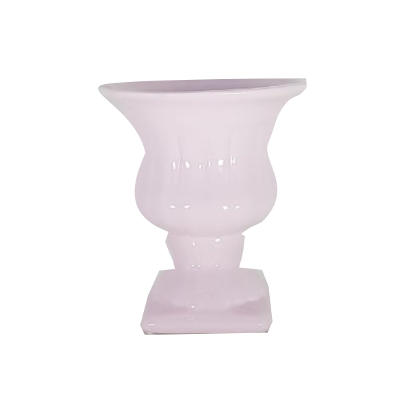 Vaso Rosa Claro Base Quadrada P